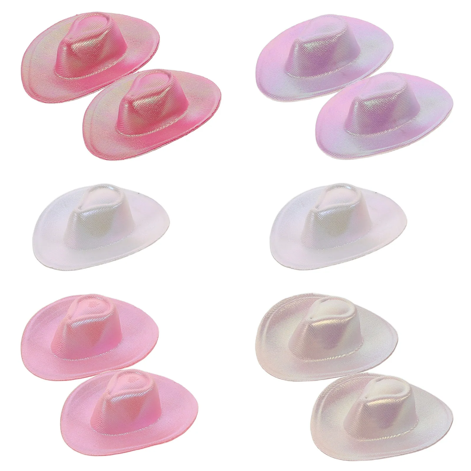 10Pcs Mini Hats Miniature Western Cowboy Hats Small Craft Caps Birthday Party Decorations Tiny Dress Up Caps Mini Hat