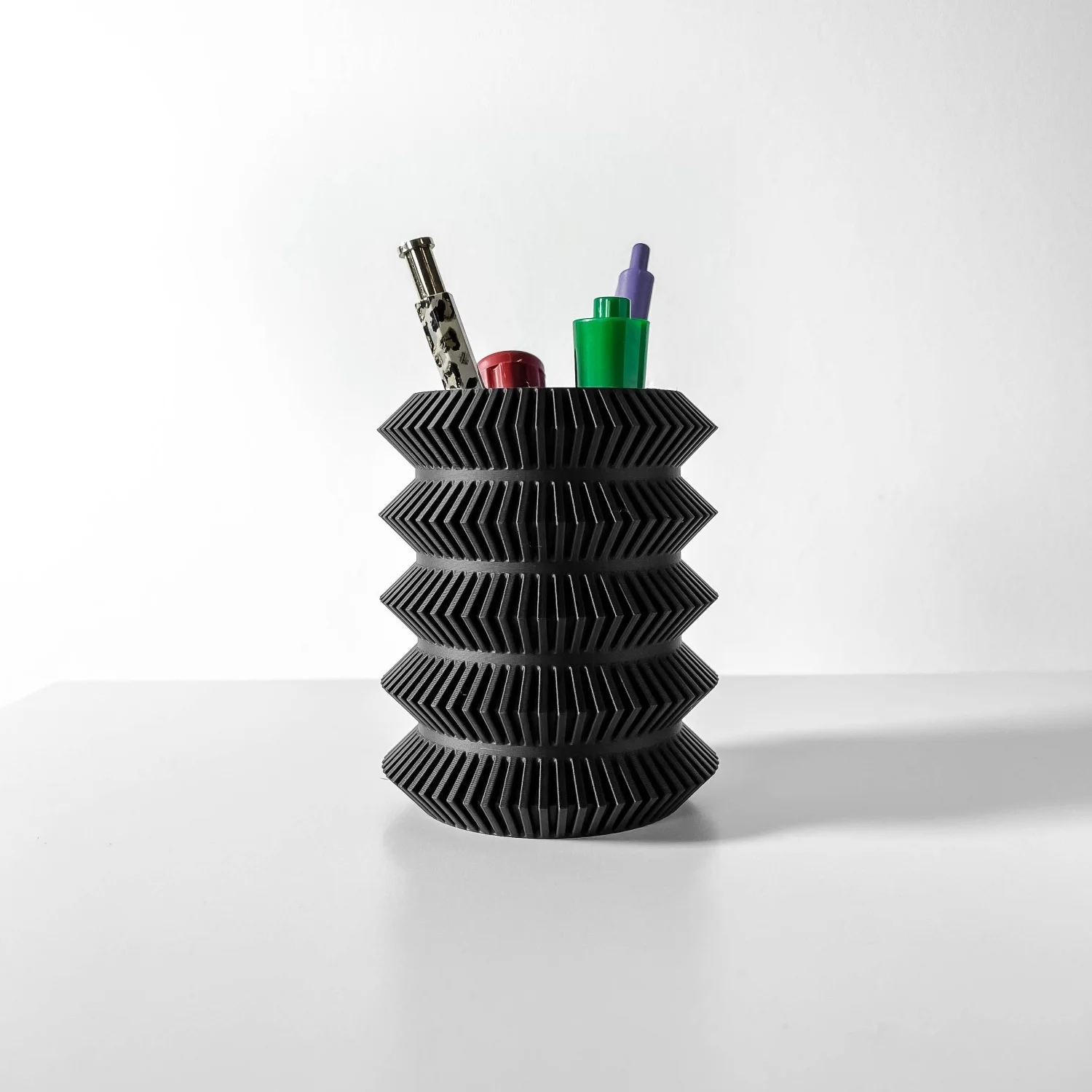 

3D Printed Desktop Organiser Geometric Design Pen Holder Clutter Organiser Desktop Decorations Home Accessories Home Decorations
