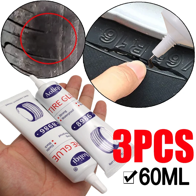 

Tire Repair Glue Liquid Strong Rubber Glues Black Rubber Wear-resistant Non-corrosive Adhesive Car Instant Strong Leather Tools