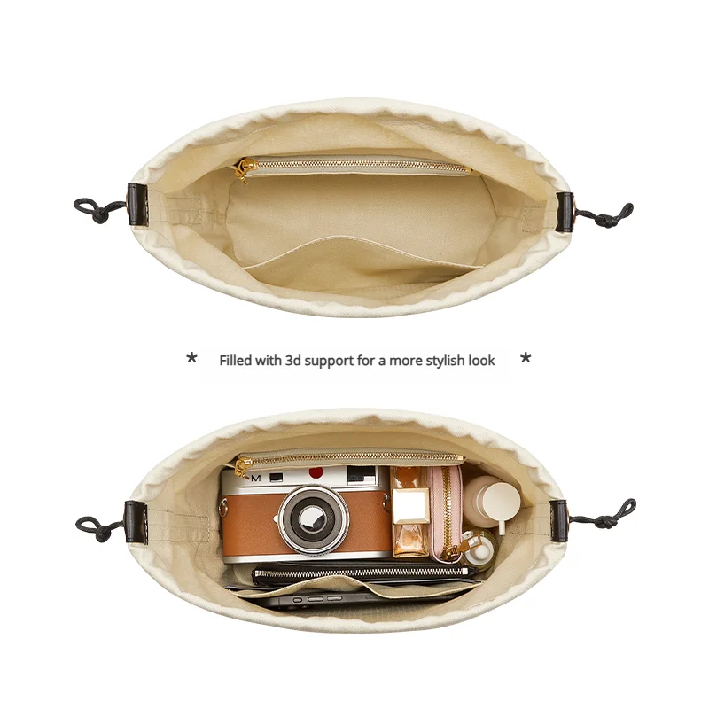 Inserto per organizer per borse per punzonatrice Materiale in tela Moda Supporto per borsa durevole Stoccaggio Accessori per borse per modifica interna