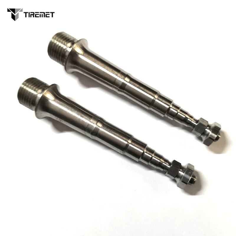 Tiremet 1Pair Bicycle Titanium Alloy Pedal Spindle Axle with Nuts Fit Shimano M9100 R800 R7000 M8100 M980 M540 M9120 M9020 M9140