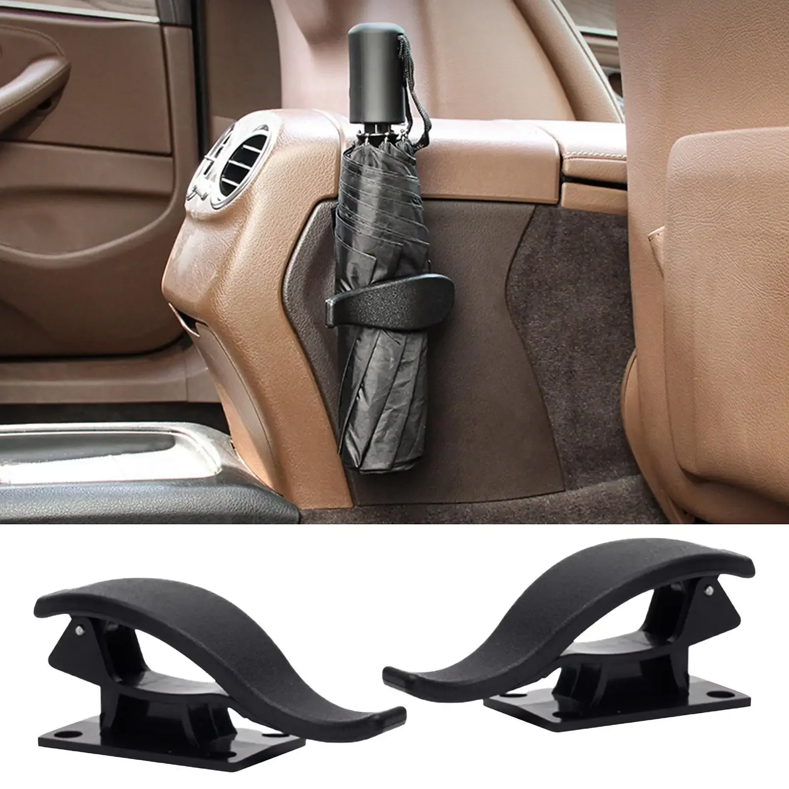 

1/2Pcs Car Umbrella Holder Adhesive Trunk Storage Car Hook Umbrella Backseat Organizer for SUV RV Sedan Truck Vehicle