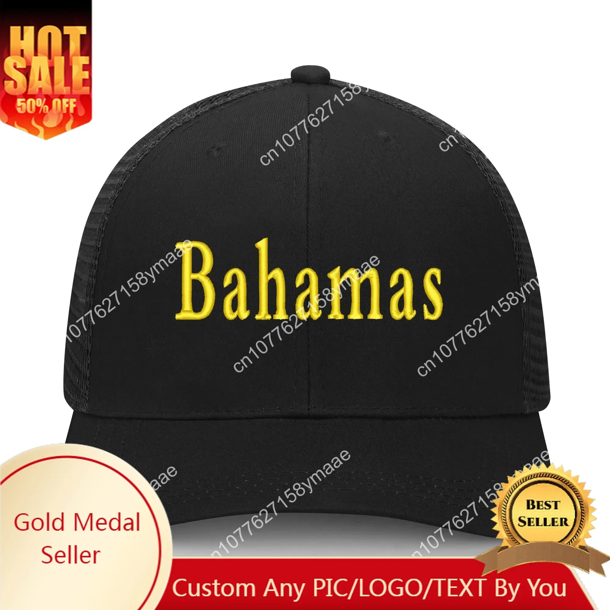 

Bahamas Flag Embroidery Hat Mens Womens Sports Baseball Hat Breathable Mesh Summer Sun Visor Headwear Custom Made Caps Logo