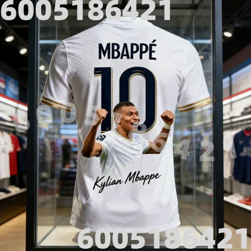 Neues Madrid 2026 Mbappé 10 Signiertes Fußballtrikot für Herren & Damen, Schnelltrocknend, Atmungsaktiv, Fan-Bekleidung für Training, Y2k Familien-Kinder-T-Shirts – Detail 1