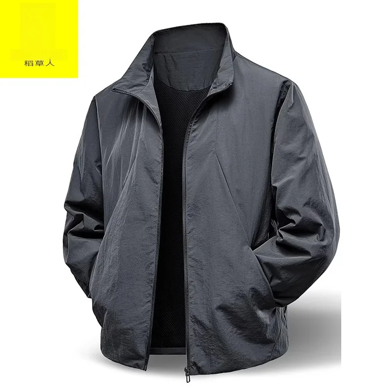 

Мужское повседневное пальто-джат, дышащее уличное легкое весенне-осеннее пальто с воротником-стойкой Busin Sle Long Sve на молнии