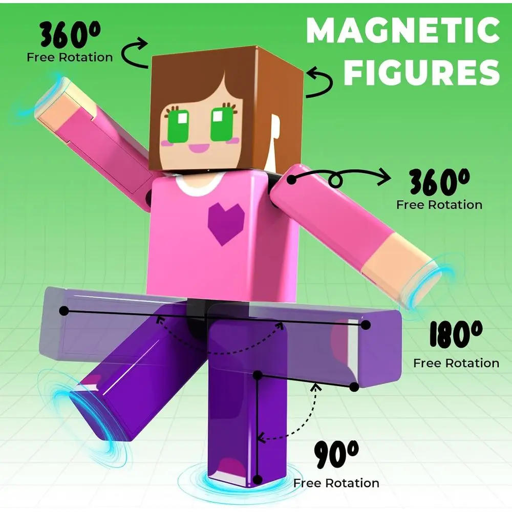 磁気ビルディングセット - 164ピースの磁気キューブ、3歳以上のお子様向け、4歳から12歳向けの教育的組み立て玩具