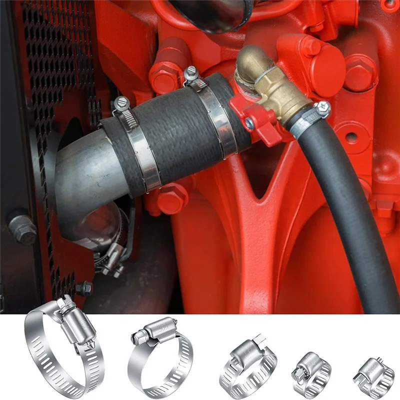 ABLL-20 قطعة مشابك خرطوم من الفولاذ المقاوم للصدأ، 1/4-2 بوصة (6-51 مم) مشابك خرطوم أنبوب تروس دودة قابلة للتعديل للسباكة والآلات