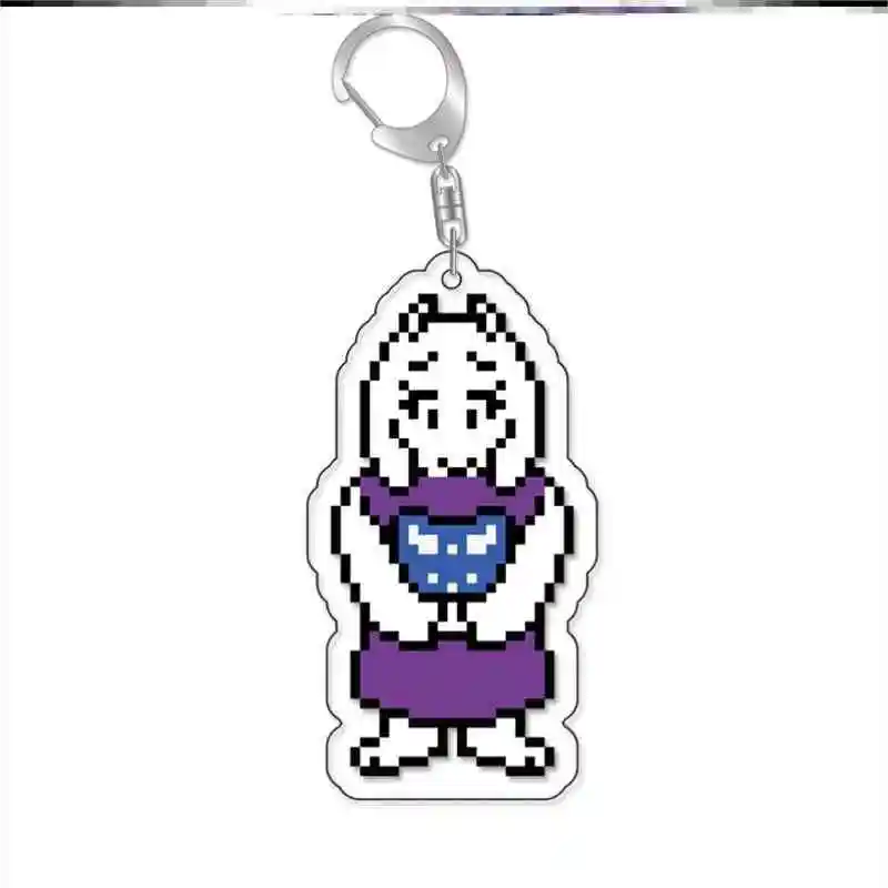 Game Anime UNDERTALE Pixel Acrylic Keychain Model Cosplay Characters Ornament Goods Collection firend Fans Toys Gifts