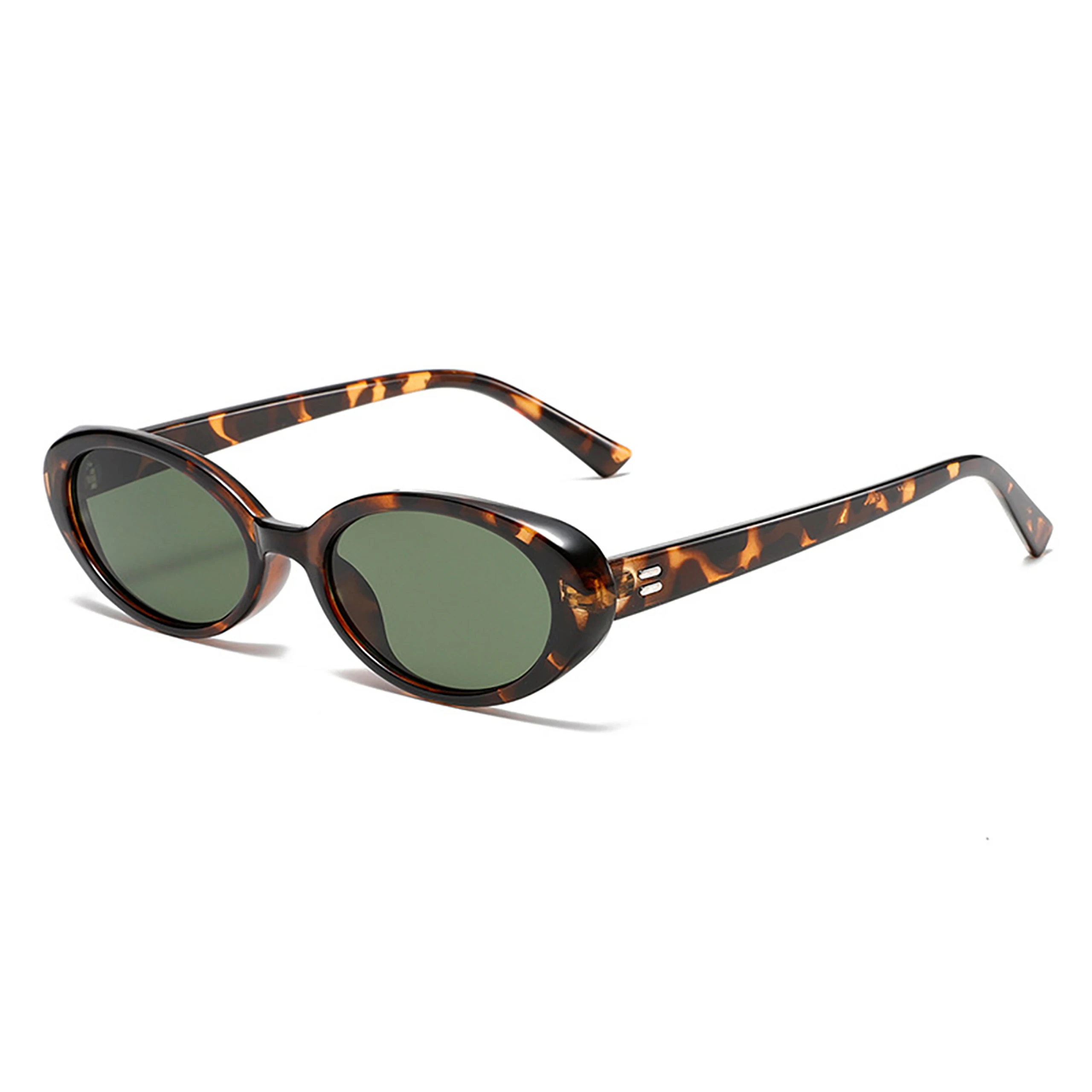 VOPHA 1 PCS Retro Oval Sunglasses for Women Men Cat Eye UV400 Glare Reduction Small Frame Shades Streetwear Essential