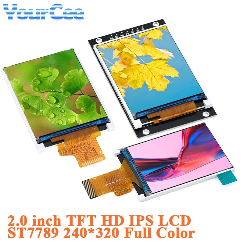 2.0 inch TFT Display HD IPS LCD Screen Serial Port Screen SPI 240x320 Full-color Screen ST7789 Driver 2.0