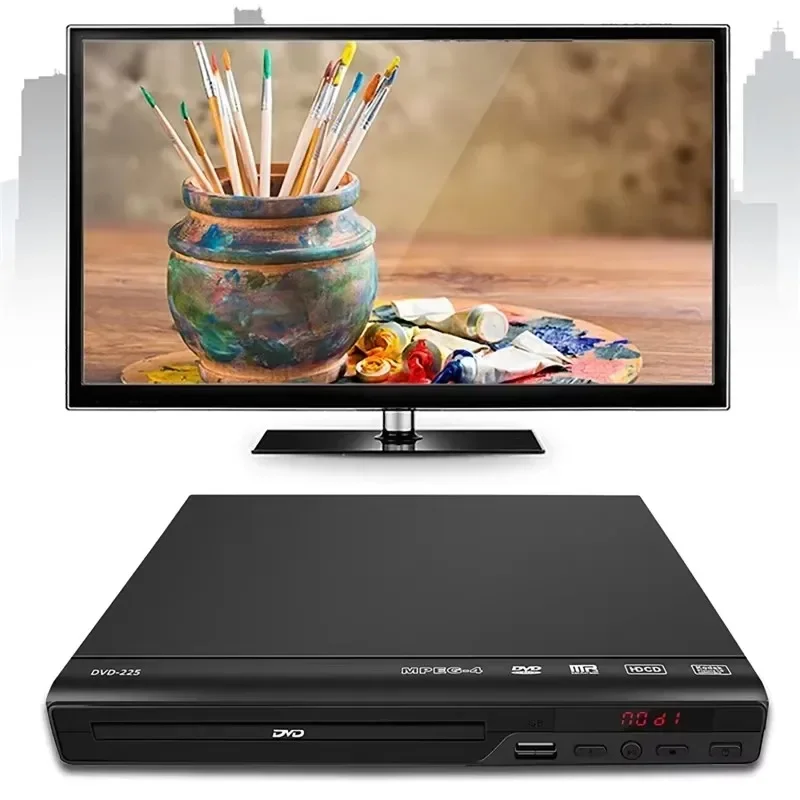 DVD Player 1080P Home DVD Players Full HD Multimedia Digital TV Disc Player Support CD MP3 MP4 RW VCD DVD Home Theatre System