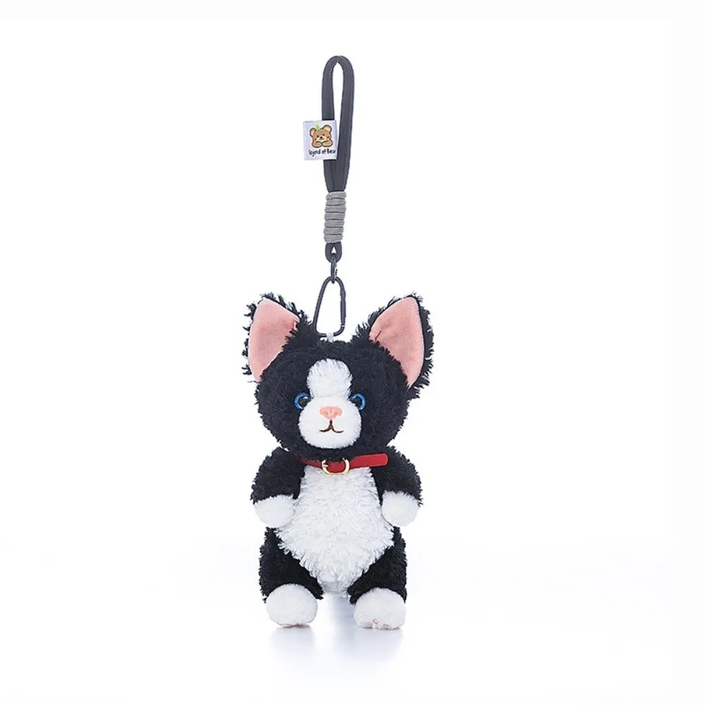 Polskussen Krullend Kat Pop Hanger Dier Pluizig Krullend Kat Knuffel Sleutelhanger Comfort Zacht Duits Krullend Kat Pluche Pop