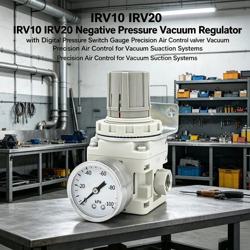 

IRV10 IRV20 Negative Pressure Vacuum Regulator with Digital Pressure Switch Gauge Precision Air Control Valve for Vacuum Suction