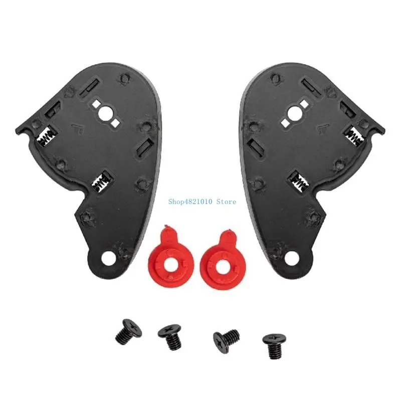 T3LF Set Pelat Dasar Gigi Pelindung Helm untuk NZI TENDY Bagian Reparasi Helm Sepeda Motor Pelat Dasar Visor