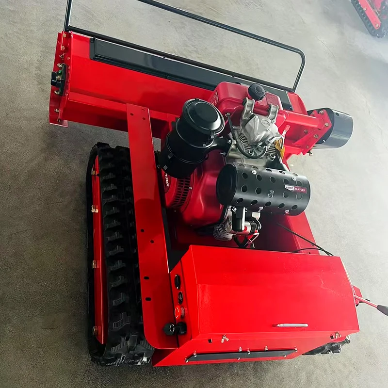 Automatic 80cm 100cm 120cm     Field Hay Mower Zero Turn Remote Control Lawn Mower Grass Cutter Flail Mower