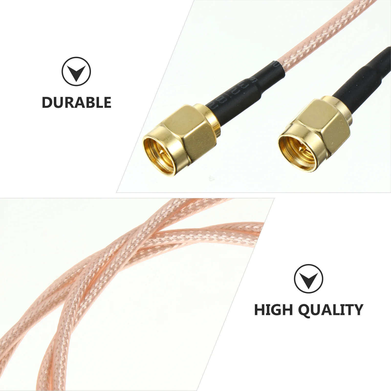 

2 Pcs SMA Adapter Cable Indoor Extension Antenna Connectors Radio Male Head