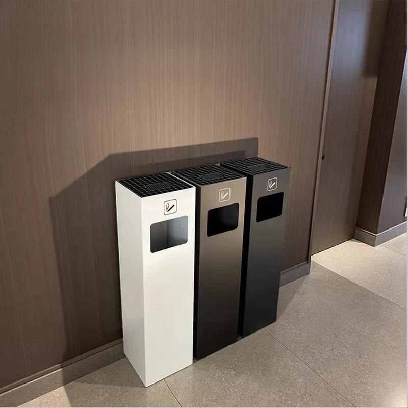 

Commercial Stainless Steel Garbage Can Outdoor Rubbish Receptacle for Hotel Lobby Waste Bins Durable Standing Public Trash Can