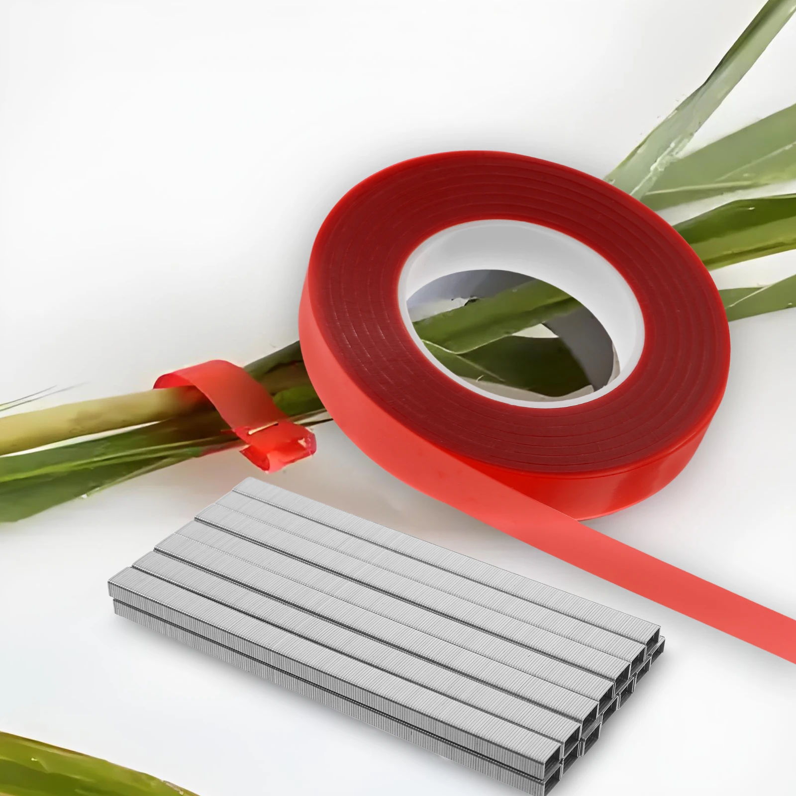 

10 Rolls Plant Tying Machine Durable PVC Tape for Gardens Farms Greenhouses Tomato Cages Strapping Gardening