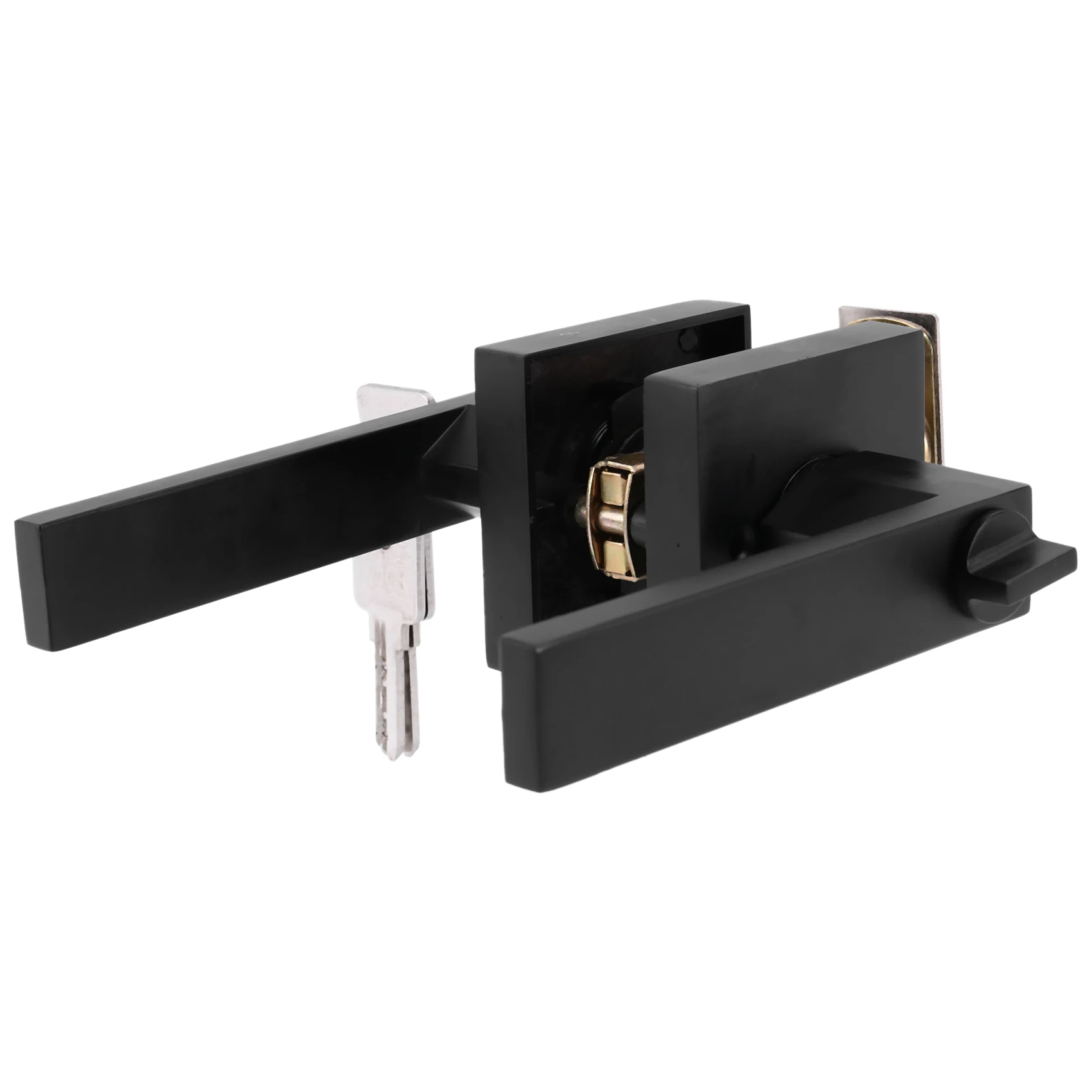 

RMWIN-Door Handle Door Handle Lock Square Channel Privacy Mask Interior Bedroom Room Bathroom Three-Bar Spherical Lock