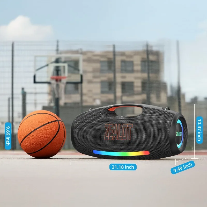 ลําโพงบลูทูธ 250W, ลําโพงไร้สายสําหรับงานปาร์ตี้, เบสขนาดใหญ่, ลําโพง Portale พร้อมซับวูฟเฟอร์, เสียงไฮไฟ, IPX6