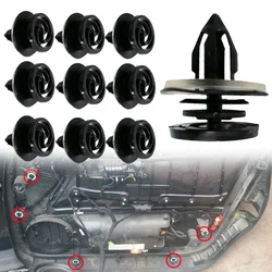 10pcs Car Door Trim Panel Rivets Clips Car Interior Door Card Bumper Side Skirts Mounting Retainers Clip for Audi A3 8P A4 B6 B7