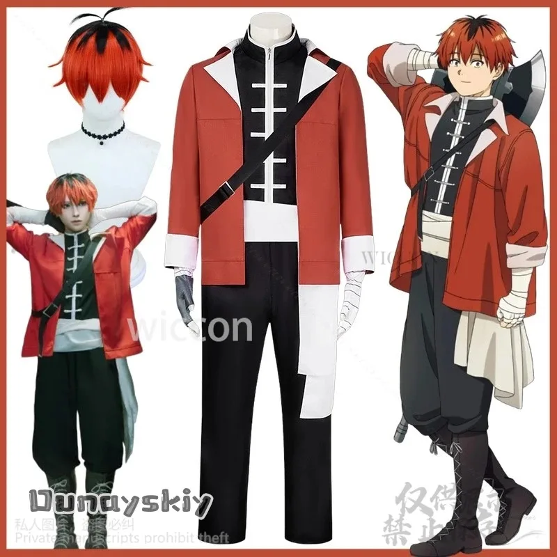 

Аниме Frieren Beyond Journey's End Косплей Старк Красная куртка Униформа Брюки Костюм Парики для мужчин Хэллоуин Рождество Индивидуальные