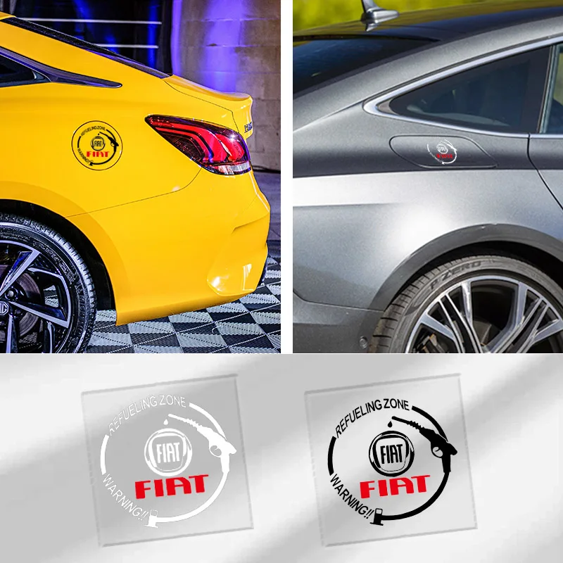Pegatinas para tapa de tanque de combustible de coche, calcomanías decorativas de vinilo a la moda para Fiat JUNTO Abarth 500 Stilo Ducato Palio Bravo Doblo Egea, 1 Uds.