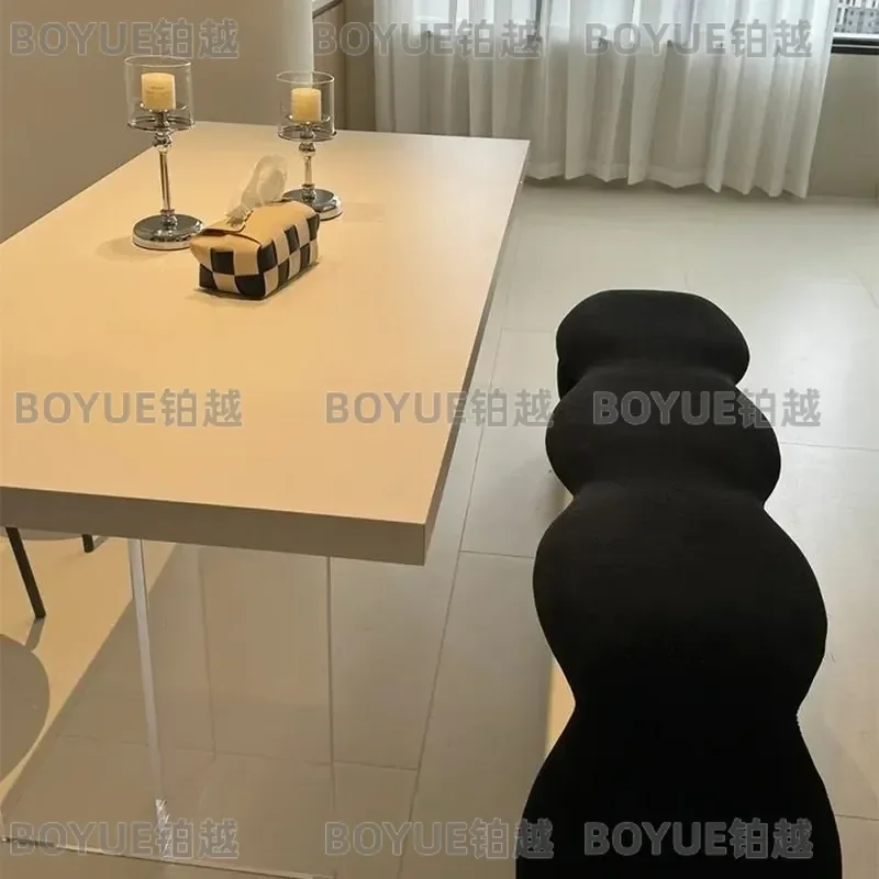 Nordic Acrylic Floating Dining Table Modern Long Desk Log Simple Home Workbench Creative Eating Table for Living Room
