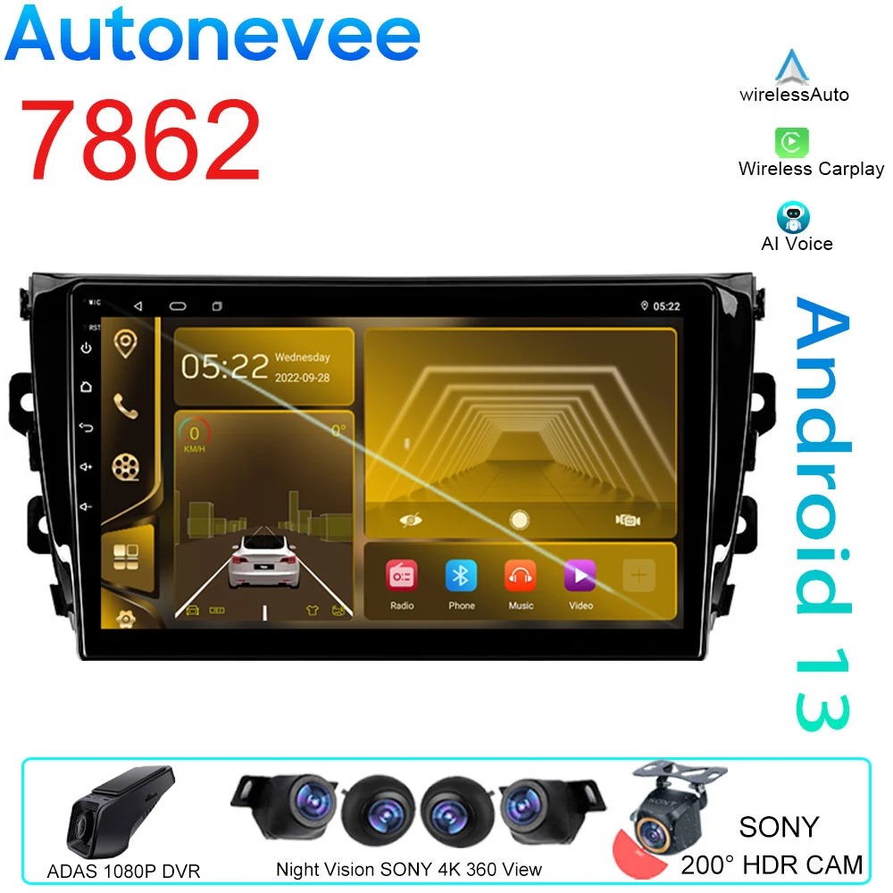 

4G Video Player For Zotye T600 2014 - 2019 BT Stereo CarplayCar Radio Multimedia Video Player Navigation GPS Android No 2din dvd