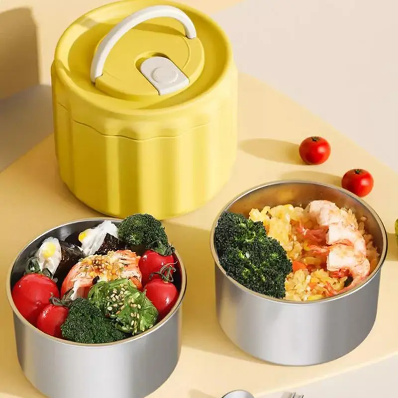 Steel Lunch Box Insulated Bag Utensil Food Containers Lunch Box With Insulated Bag Portable Multi-Functional Airtight Leakproof