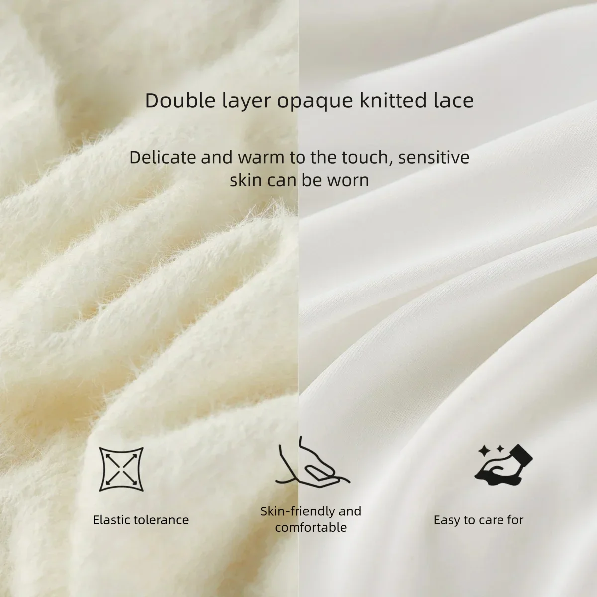 SENTUBILA Eleganckie Bluzki Damskie z Półgolfem, Ażurowe Bluzki Dzianinowe Damskie 2025 Zima Nowe Bluzki z Rozszerzanymi Rękawami i Koronką Q54SA4998