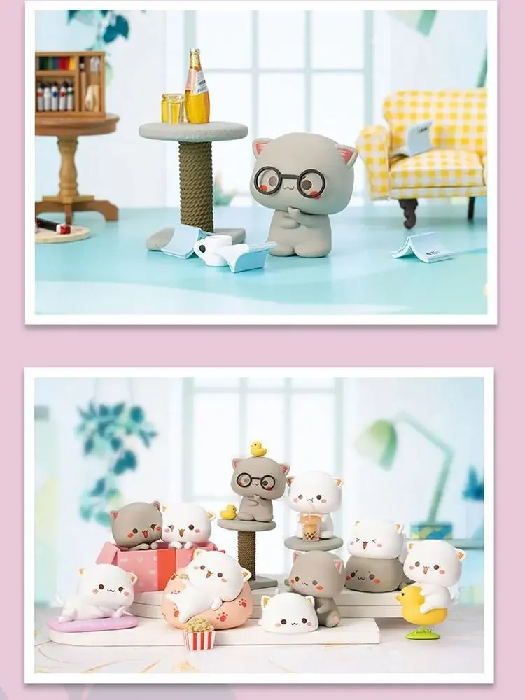 Mystery Box Saison Glückliche Katze Günstige Nette Katze Blind Box Spielzeug Blind Tasche Cartoon Figur Puppe Geburtstag Weihnachten Geschenk