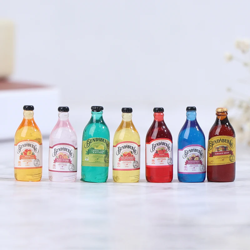 10Pcs 1:12 1:6 Dollhouse Miniature Drink Bottles Model Dolls Kitchen Accessories