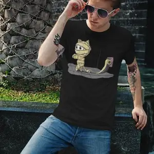 Mummy Cat Toilet Paper T-Shirt Unisex Funny Adult Cute Halloween Sizes 2022
