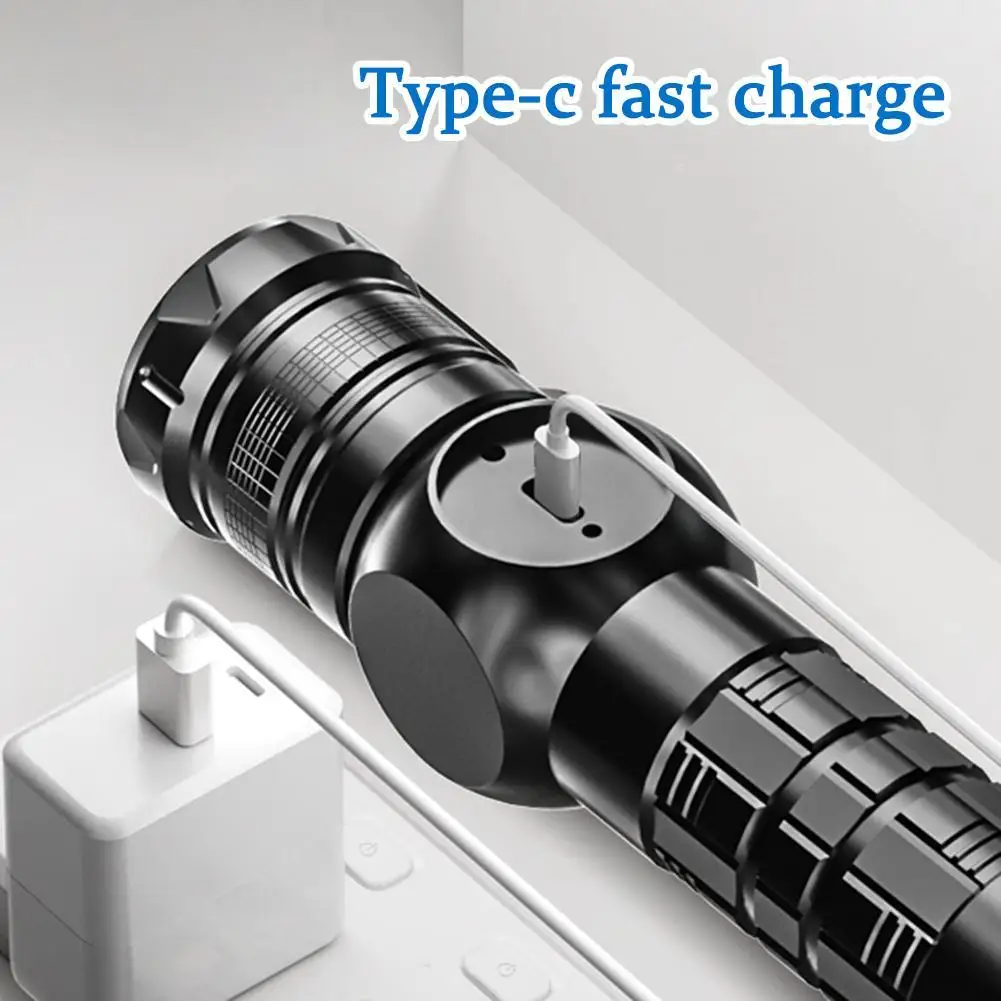 

High Power LED Flashlights Camping Torch 5 Light Modes Zoom Light Aluminum Alloys Waterproof Material External