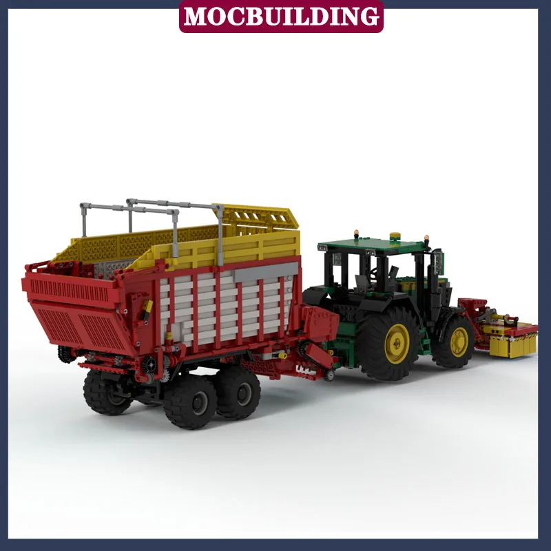 MOC City Technology Loading Truck 1:17 Silage and Harvest Transport Wagon Model Building Block Assembly Collection Toy Gifts