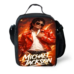 Child Insulated Singers Michaels Jackson Capacity Bag for Boy and Girl Student Outdoor Picnic Resuable Thermal Cooler Lunch Box