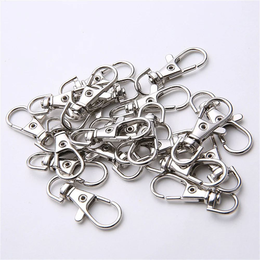 50/25Pcs Metal Swivel Snap Hooks Lobster Clasp Keychains Stainless Steel Swivel Key Chain Ring for Keychain Clip Jewelry Making