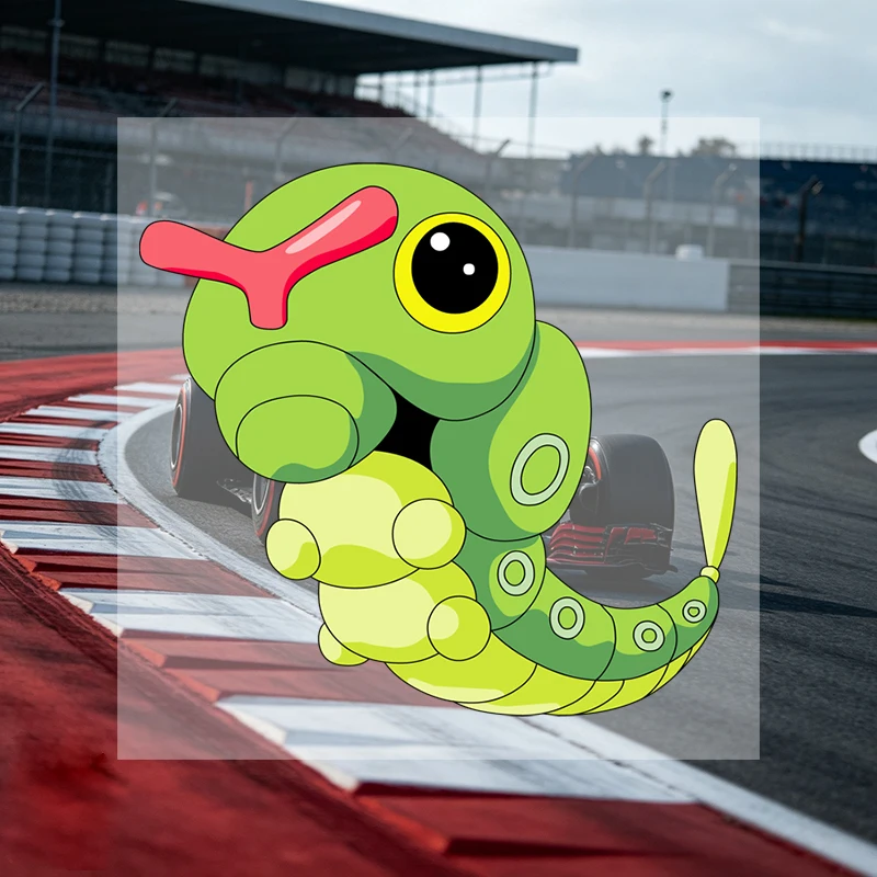 Car Stickers Green Caterpillar Cartoon Vinyl Decal Waterproof Die Cut UV Resistant for Car Windshield Auto Decor