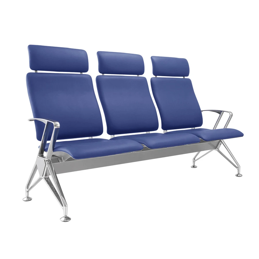 High Back 3 Seats Colorful Cushion Aluminium Hospital Waiting Chair Modern Hospital Bench Chairs for Sale