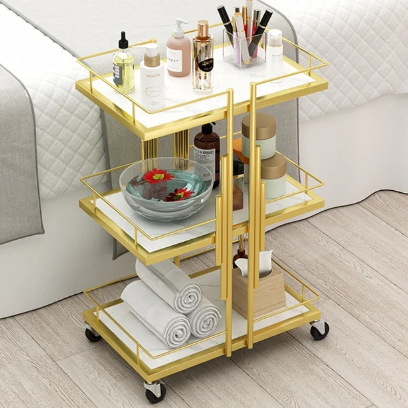 

Salon Station Auxiliary Car With Wheels Salon Trolley Professional Aesthetic Cart Carritos Organizadores Beauty Salon Cart