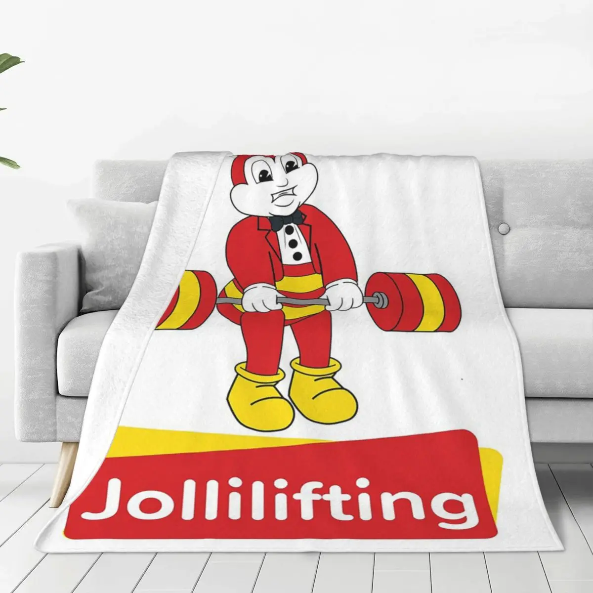 Jollibee Burger Restaurant Mascot Blankets Soft Warm Flannel Throw Blanket Cover for Bed Living room Picnic Travel Home Sofa