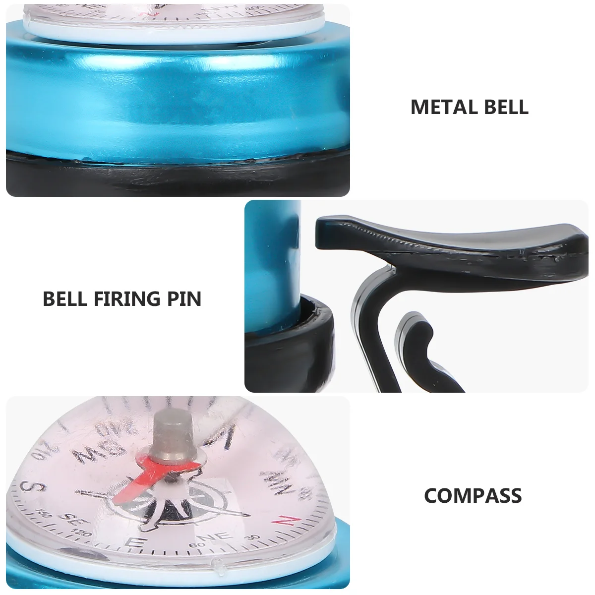 

Bicycle Compass Bell Rainproof Warning Function For Mountain Bike Outdoor Use Durable Bell Bike Accessory (Blue)