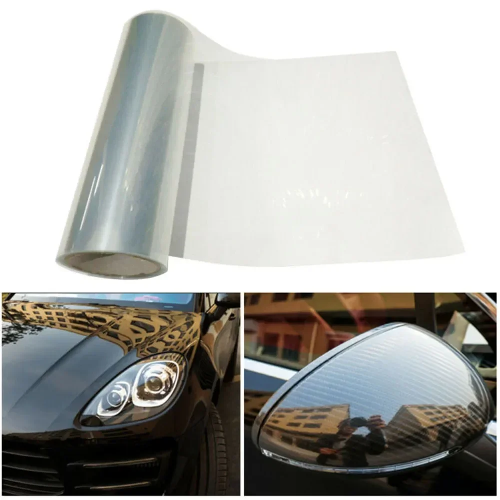 30*120cm Glossy Clear Transparent Tint Headlights Fog Taillight Film Vinyl Wrap Car Accessories Decorative Stickers