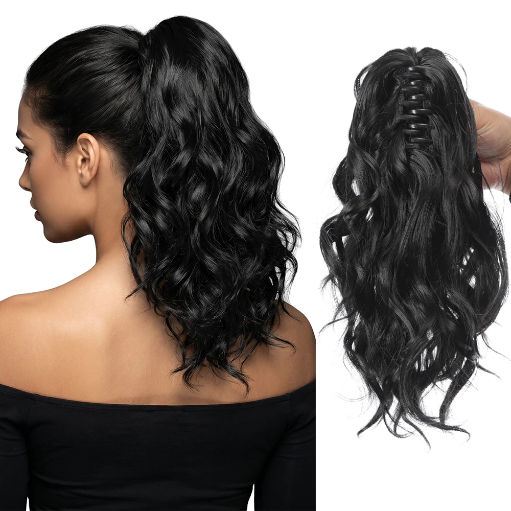 

Synthetic Big Claw Clip Spiral Curl Ponytail Hair Extensions for Women Natural Heat Resistant Fiber Soft Easy Wear Daily Party