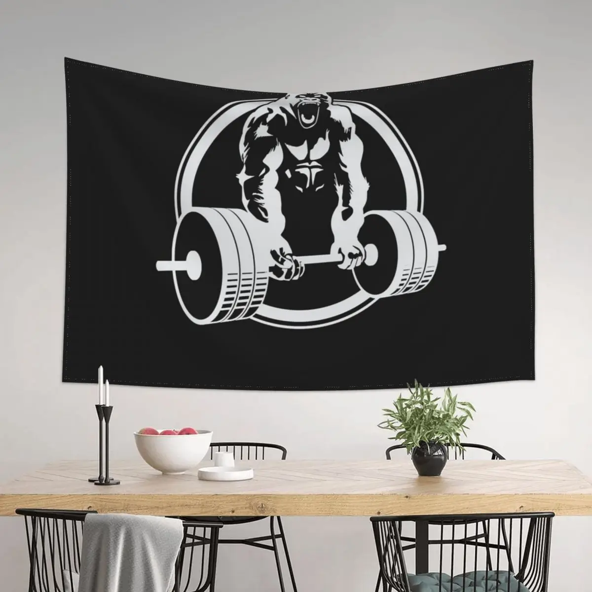 

Gorilla Lifting Fitness Gym Tee Essential T-Shirt Tapestry Room Decor For Girls Decoration For Rooms Hanging Wall Tapestry