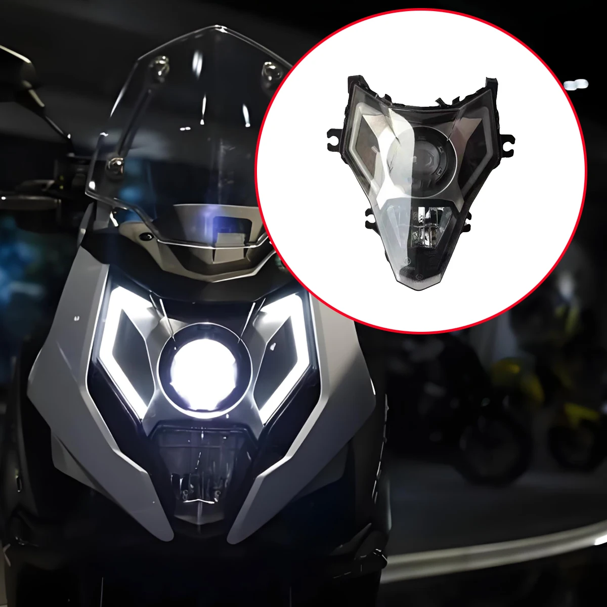 

MT-650 motorcycle accessories 650-3 650MT headlight assembly CF650-3 front headlight fIT for CFMOTO 650MT MT650 MT 650