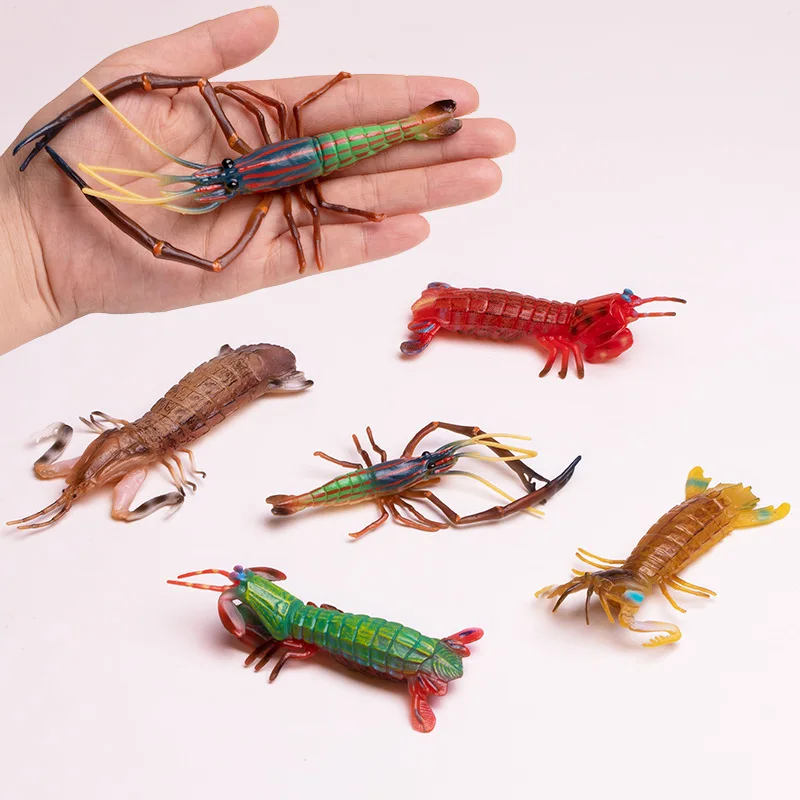 Simulation Australian Shrimp Lobster Crab Model Toy Plastic Ocean Animal Children Cognitive Gift Static Doll Model