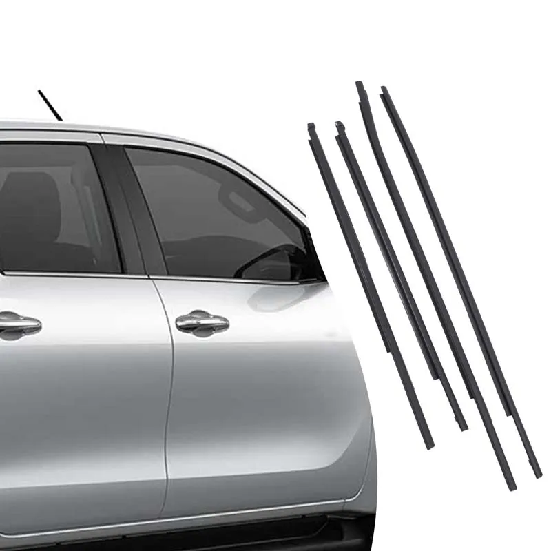 

4piece set ABS rubber For Toyota HILUX 2016-2020 car window bead seal car exterior protection replacement parts OE68160-0K010