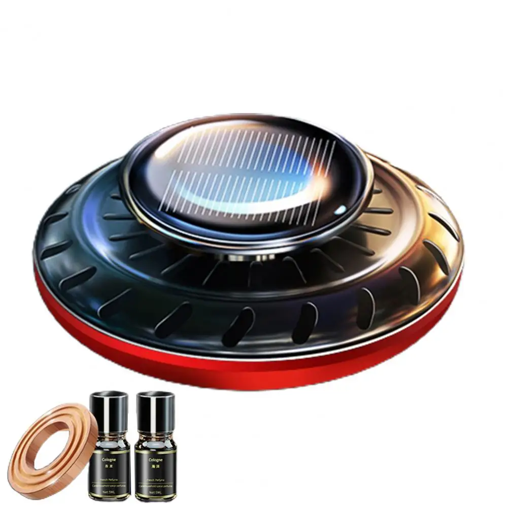 Car Aromatherapy Stylish Mute Lightweight Solar UFO Styling Rotating Car Deodorization Aromatherapy Ornament Car Accessories